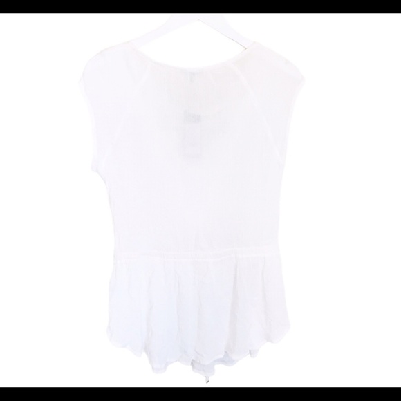 NWT DYNAMITE Drop Sleeve Crochet Tunic Top/Blouse With Cap Sleeves Ivory Sz XS/M - Picture 10 of 12